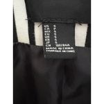 Forever 21  Moto Blazer Size S Black & White Striped Asymmetrical Zip‎ Jacket Photo 2