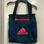 Adidas Reversible Zip Pockets Blue Pink Black 14 x 14 Lightweight Tote Bag Photo 0