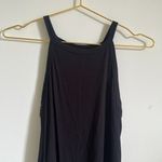 Black Halter Bodysuit Mid Waist Solid Fitted Size M Photo 7