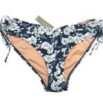 J.Crew Hipster Curved-Waist Cheeky Bikini Bottom Magnolia Floral Navy Blue XXS Photo 0