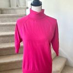 Babaton  Aritzia Hot Pink 3/4 Sleeve Turtleneck Knit Sweater Photo 0