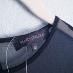 Mary D'aloia Black Long Sleeve Mesh Embroidered Applique Dress Size 4 Photo 5