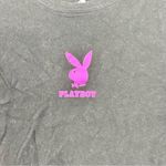 Playboy  graphic black tee with pink bunny logo small Photo 1