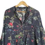 ZARA  Women Top S Navy Floral Popover Whimsigoth Cottagecore Gardencore Travel‎ Photo 6