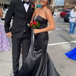 Stunning Custom Black v chest cutout prom dress Size 2 Photo 3