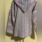 None EUC Purple and Pink Striped Baja Hoodie with Pocket size medium Photo 6