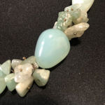 Vintage Handmade Beaded Quartz Necklace Jade Tone Green Photo 2