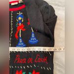 VTG 80s Bobbie Brooks Size S Vintage Holiday Sweater Black Embroidered Peace Photo 9