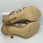 Ivanka Trump leather strappy tan high heels women Size 9M Photo 12