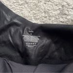 Knix Black Faux Leather Bodysuit Papaya Thong Vegan Y2K Moto Mobwife Size Medium Photo 6