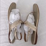 Coach  Caterine Gold Leather Chainlink Sandals 7.5 Photo 4