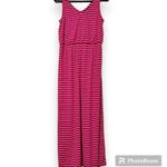 Faded Glory  womens size medium (8-10) sleeveless maxi pink white striped V-neck Photo 0