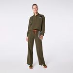 FIGS Rafaela Oversized Longsleeve Scrub Top in Spruce, Size X-Small Photo 1