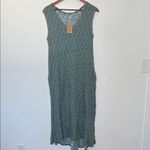 Natural Life  Hangout Cotton Midi Dress Blue Floral XS/S Sleeveless Boho NWT Photo 2