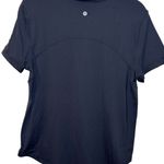 Lululemon  Quick Dry Short Sleeve Quick Dry Straight Hem Jacquard Size 12‎ Preppy Photo 1