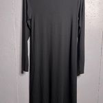Eileen Fisher  Black Jersey Viscose Long Sleeve Shift Dress Women’s XSMALL Photo 2