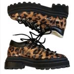 Schutz  Women Lucille Faux Shearling Lined Loafer Leopard Print Size 6 Photo 4