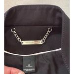 White House | Black Market  Women's Black 3/4 Sleeve Cropped Peplum Blazer Size 4 Photo 5