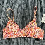 Shade & Shore Floral Multicolor Swim Top Size 34B by Shade Shore Photo 0
