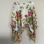 Saachi White Pink Floral Kimono Coverup Swim Beach Vacation Summer Casual OS Size undefined Photo 3