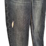 Spanx Distressed Skinny Ankle Jeans Women's Small Dark Wash Frayed Hem Pull-On Photo 4