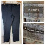 Talbots  High Waist Straight Pants Ankle Length Womens Size 6P Gray Career Church Photo 1