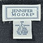 Jennifer Moore Black Metallic Sparkle Long Sleeve Top Evening Women Size Large Photo 3