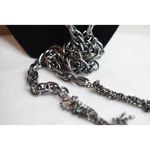 Source Unknown Voguish Engraved Smooth Gray Link Metal Alloy Light Weight Single Stand Necklace Photo 1