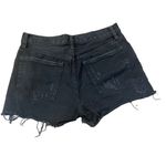 We The Free Free People  mid rise black distressed denim jean shorts size 27 Photo 1