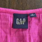 Gap  Gauze Tier Dress Womens Size M Pink 3/4 Sleeve V-Neck Pockets NEW Photo 5