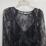 Revolve GRLFRND  $298  Black Reece Lace Mini Long Sleeve Dress XS Photo 6