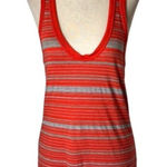 James Perse Standard Tank Top Women Medium Red Striped Racerback Top Athleisure Photo 0
