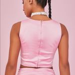 Dolls Kill  sugar thrillz light pink bow corset top Photo 4