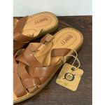 BORN Isle Woven leather brown Slide Slip On Sandal size 8 NWT Tan Photo 3