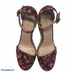 Tahari  Wynna Espadrille Wedge Sandals floral pink Ankle Strap 4” Womens Size 8 Photo 6
