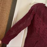American Eagle AEO Maroon Scoop Neck 3/4 Sleeve Sweater Top Small Photo 4