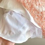 AQUA Peach Lace Floral Mesh Belted Party Dress, Tulle Cocktail Dress, Size 10 Photo 5