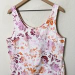 Anthropologie  Pilcro Sleeveless Denim Shift Mini Dress Floral Womens Size XL Photo 5