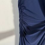 Adrianna Papell NWT  Cowl Neck Draped Maxi Dress Women's 16W Navy Gown Sparkly Photo 9