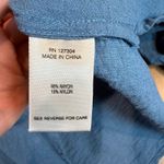 John Mark Pullover Button Blouse Tunic Oversized Lagenlook Blue Size Large Photo 4