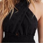 Aerie  Black Eyelet Halter Smocked Sun Dress NWT Black Large Photo 3