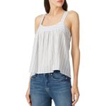 Xirena Tank Top‎ Womens Large Blue Red White Zoe Freedom Striped Cotton Linen Photo 2