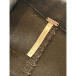 Free People  Denim Jumpsuit size 2 One piece Long Sleeve Romper Black‎ Button Up Photo 2