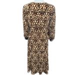 Donna Morgan Women's Floral Tulip Earthy Faux Wrap Sheath Dress 3/4 Sleeve 12 Photo 1