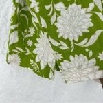 Ava & Viv  Linen Blend Floral Print V Neck Short Sleeve‎ Top Plus Photo 7