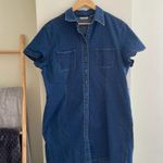 Eddie Bauer Button Down Jean Dress Short Sleeve Size XL Photo 1