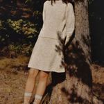 Uniqlo 100% Lambswool Mini Skirt Off White Cream NWT XS Photo 2