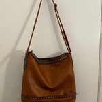 Source Unknown Women's Leather Brown Studded Shoulder Bag Photo 0
