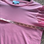 CeCe  Pink Short Sleeve Top with swiss dot sleeves Photo 4