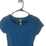 Lole Women Small Blue Striped Running UPF 50+ Running Short Sleeve Tee Photo 1